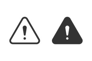 Warning sign. An exclamation point inside of a triangle, used for different purposes. This image can be used for website design, applications, apps icons, and more. vector