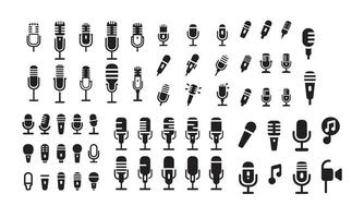 Microphone Icon. variant microphone icon. Karaoke mic. Podcast microphone. web and mobile icons, vector
