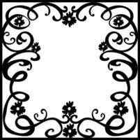 Original black frame in doodle style on white background vector