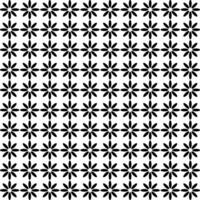 Seamless geometric texture in the form of abstract black floral pattern on a white background vector