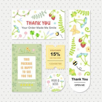 hand drawn floral design for greeting card online business