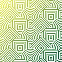 Abstract geometric pattern with a green and yellow background vector
