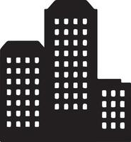 Collection of building illustrations in flat and line art styles vector