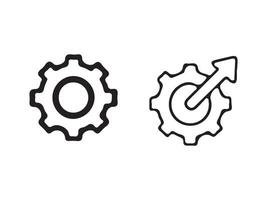 Setting icon. Tools, cog, gear sign isolated on white background vector