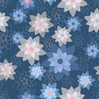 Floral simple pattern in the style of the 70s. vector