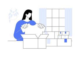 Creating stock of products isolated cartoon illustrations. vector