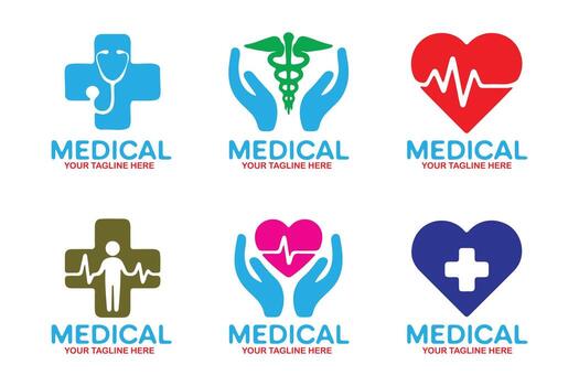 Collection of Medical Logo Designs vector