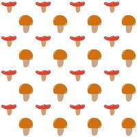 Seamless pattern with wild mushrooms. Autumn seamless pattern with small mushrooms. vector