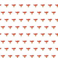 Red mushroom seamless pattern. Autumn pattern with small mushroom. vector