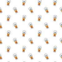 Camping seamless pattern with lantern vector