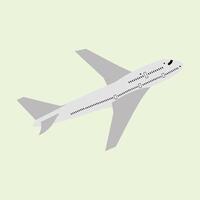 Airplane isolated on green background. Airplane isolated on white background illustration in flat style. Airplane illustration in flat design. vector