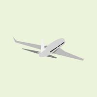 Airplane illustration in flat design. Airplane isolated on green background. Airplane isolated on white background illustration in flat style. vector