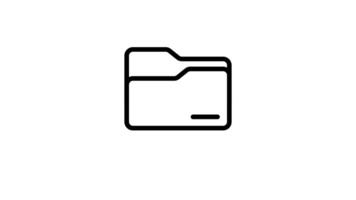 Animated folder icon with three connected circles symbolizes network connection video