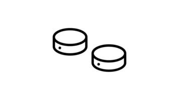 Animated two connected databases visualize seamless data flow video