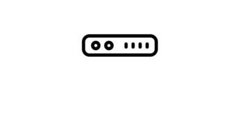Animated server protected by a shield with a checkmark video
