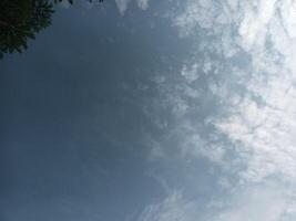 Patchy clouds in open air photo
