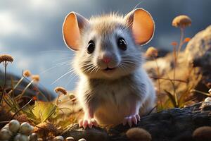 Beautiful cute mouse. photo