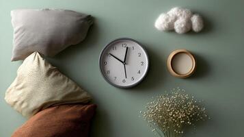 A wall clock showing a consistent bedtime routine depicting the significance of maintaining a regular sleep schedule for optimal rest photo