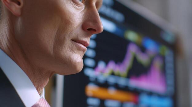 A closeup of a computer screen showing a segmented frame with highlighted timestamps and detailed metrics illustrating the AIs analysis of facial movements and inconsistencie photo