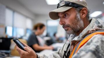 Field teams equipped with wearable technology receiving realtime updates and instructions from an AIassisted command center ensuring seamless communication and coordination in the chao photo