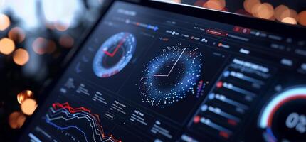 Interactive dashboard with data visualizations photo