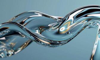 Abstract liquid waves in motion, smooth transitions of translucent, flowing forms photo