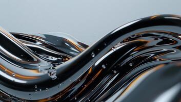 Abstract, flowing, metallic liquid waves. Dynamic, smooth, liquid, textures, interplay, of dark and light photo