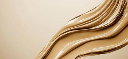 A close up of a liquid foundation with a wave photo