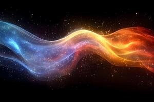 Abstract Cosmic Wave Dynamic Energy Flow in Space for Design and Inspiration photo