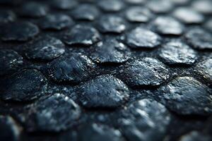 Macro View of Textured Hexagonal Stone Pattern for Modern Design Backgrounds photo
