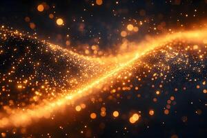 Glowing Particle Wave - Abstract Background for Digital Designs and Visual Effects photo