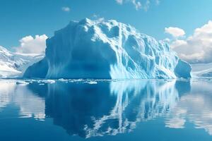 Majestic Iceberg Reflections on Pristine Arctic Waters photo