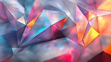 Abstract geometric background with colorful triangles variation 2 photo