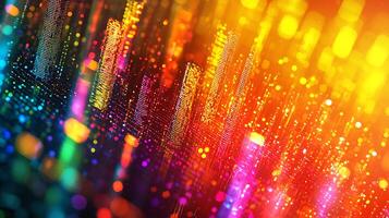 A colorful background with many different colored lights photo