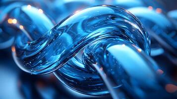 A close up of a blue chain photo