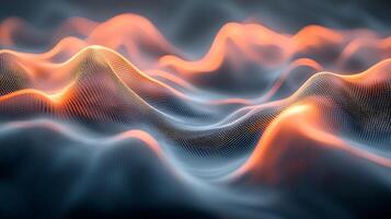 An abstract image of waves moving in a dark background photo