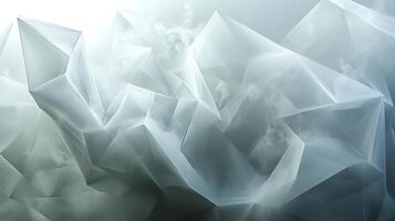 A white and gray abstract background with many triangles photo