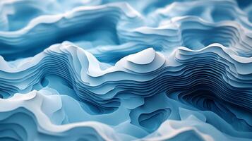 3d rendering of a blue wave pattern photo