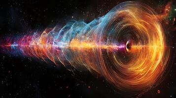 An image of a black hole with a bright light photo