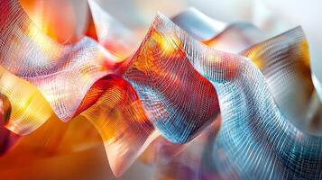 Abstract background with colorful waves variation 2 photo