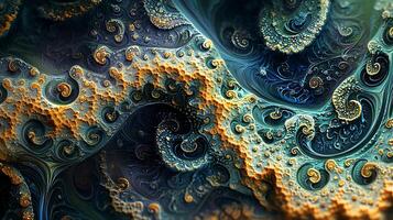 A close up of a fractal pattern photo