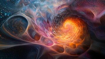 A colorful abstract image of a spiral photo