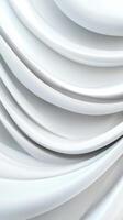 Smooth white layers cascading, Abstract depth and dynamic movement through elegant, fluid architectural design elements. generating background photo