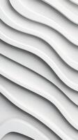 Smooth white layers cascading, generating depth background dynamic movement through elegant, fluid and design elements. Abstract architectural photo