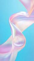 Soft pastel wave rippling across pale blue in blending gradient tones Abstract fluid, graceful motion. backdrop, background photo