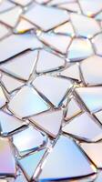 Holographic surface futuristic with iridescent metallic hues, generating rippling abstract visual texture. Abstract background photo