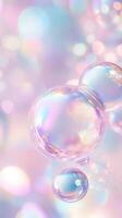 Interconnected glass rods background. pastel spheres, creating molecular network pattern with soft color gradient linking Abstract background photo