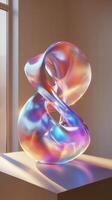 Holographic iridescent surface background creating a colorful abstract Abstract with texture. is background photo