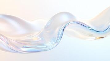 generating fluid waves cascading through digital environment, Pastel ethereal abstract backdrop with serene, elegant movement photo