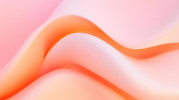 smooth, pastel pink and orange waves creating a Soft flowing abstract background, ideal for modern and elegant designs photo